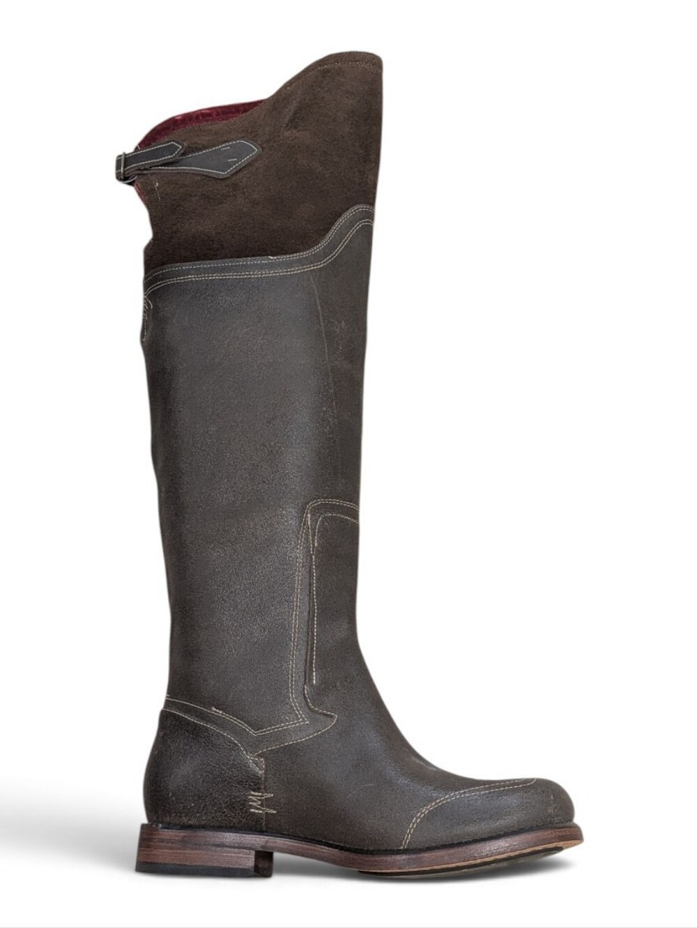 Timberland Boots Lucille 20644 Brown Leather Knee High Riding Pull On Size 7